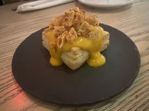 Mango Cheesecake Vol Au Vent at MILA in Vancouver