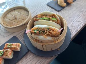 Lunch Menu Bao Buns at MILA in Vancouver