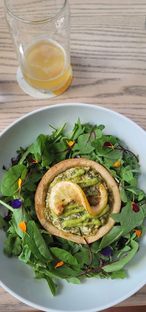 Pea Tart at MILA in Vancouver