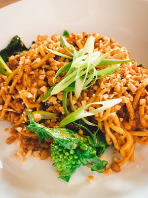 Dan Dan Noodles. Spicy goodness! at MILA in Vancouver