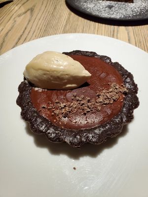 Chocolate cherry tart #Veganuary at MILA in Vancouver
