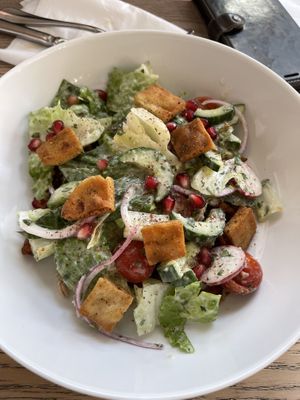 Fattoush salad  at MILA in Vancouver