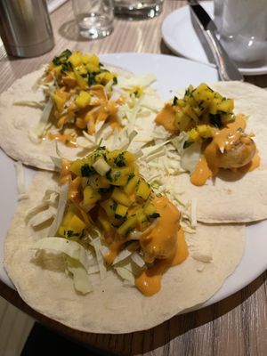 “Fish” tacos  at MILA in Vancouver