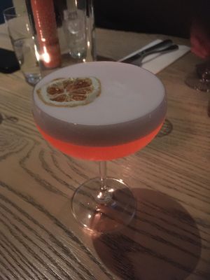 Fancy cocktail  at MILA in Vancouver