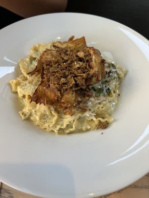 Really dry pasta that came out cold.   at MILA in Vancouver