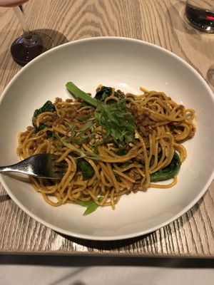 Dan Dan Noodles  at MILA in Vancouver