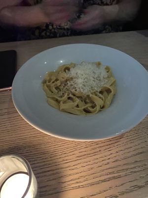 Bad photo, great pasta!  at MILA in Vancouver