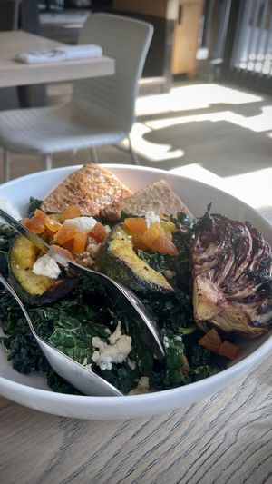 Seasonal kobocha salad  at MILA in Vancouver