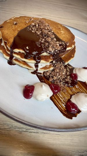 Tiramisu Pancakes  at MILA in Vancouver
