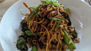 Dan Dan noodles -- excellent and would get again! at MILA in Vancouver