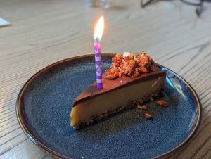 Peanut butter cup pie at MILA in Vancouver