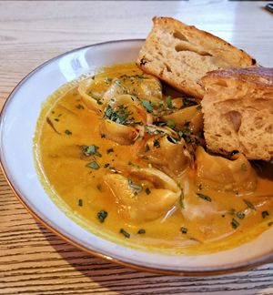 Red Curry Dumplings at MILA in Vancouver