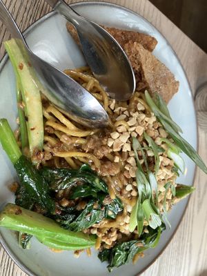 Dan Dan noodles  at MILA in Vancouver