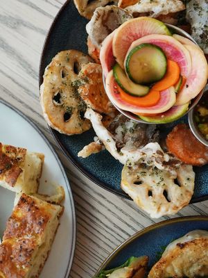 Tempura & Japanese Pickles at MILA in Vancouver