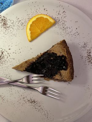 Blueberry vegan tart  at Ciro and Sons in Florence