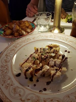 Ravioli filled with pear...yumyum at Ciro and Sons in Florence