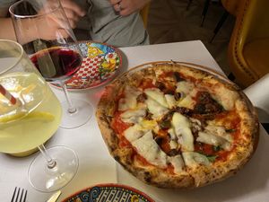 Vegan eggplant pizza  at Ciro and Sons in Florence