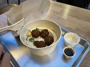 Pita bread is also included. 21.900  at Nimi's in Bogota