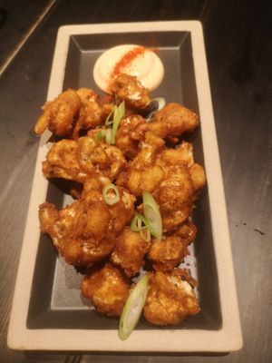 Cauliflower wings (delicious) at Vrutal - Poblenou in Barcelona