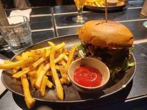 Mushroom burger, not amazing at Vrutal - Poblenou in Barcelona