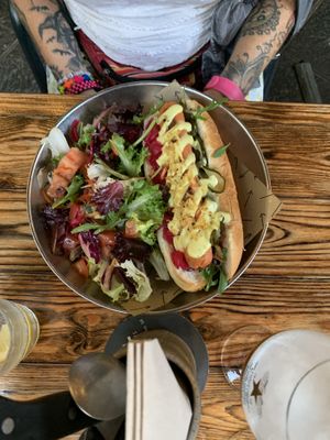 Hot dog  at Vrutal - Poblenou in Barcelona