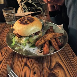 Chicken burger at Vrutal - Poblenou in Barcelona