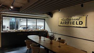 Look into the kitchen at Fields  in Luxembourg City