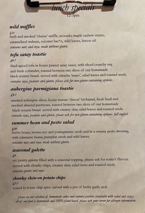 Lunch specials   at The Nut and Nettle in Bridlington