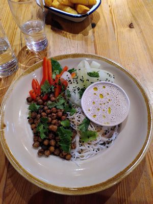 Noodle salad, no tofu (due to soy intolerance) at The Nut and Nettle in Bridlington