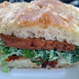 Tofu ciabatta at The Nut and Nettle in Bridlington