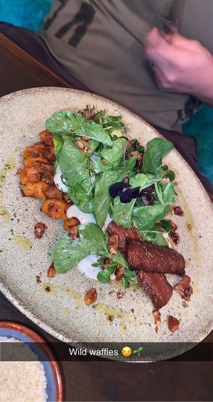 Wild waffles  at The Nut and Nettle in Bridlington