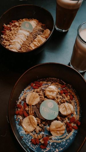 Blue Ocean Bowl + Acai Bowl at Yuícery - Ehrenstraße in Cologne
