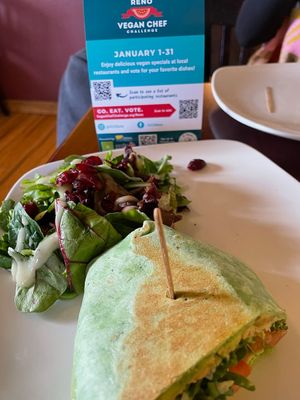 Reno Vegan Chef Challenge (2023) Chickpea wrap at Süp in Reno