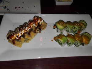 Monsoon roll and veggie delight roll at Yanagi Sushi in Gilbert