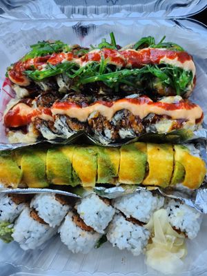 Vegan sushi rolls at Yanagi Sushi in Gilbert