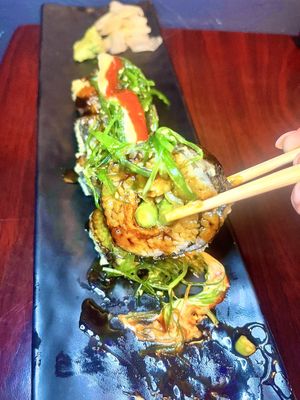 vegan shrimp monsoon roll   at Yanagi Sushi in Gilbert