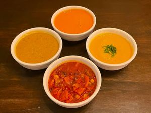 All of our soups are vegan at Mudsharks Coffee Bar in Courtenay