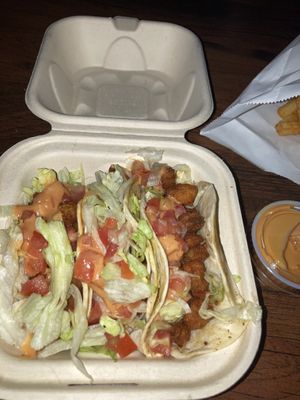 Shrimp Tacos 🌮 🍤  at The Krazy Vegan in Hallandale Beach