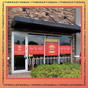 Front of Restaurant at The Krazy Vegan in Hallandale Beach