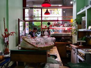 we ate outside, but the inside is even better   at Filomila in Athens