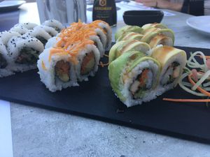 Vegan Sushi platter  at Hippocampus in Protaras