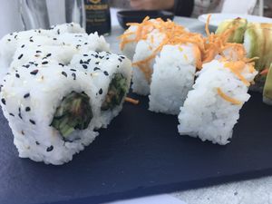 Vegan sushi latter at Hippocampus in Protaras