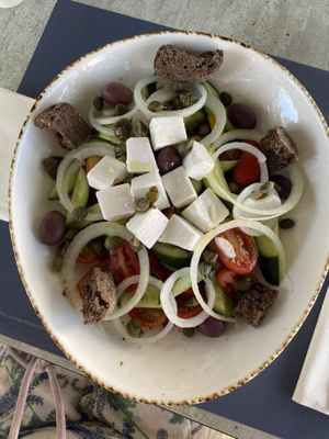 Greek salad  at Hippocampus in Protaras