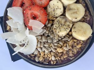 Açaí bowl from the brunch menu   at Hippocampus in Protaras
