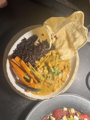 Fake chicken curry   at Hippocampus in Protaras