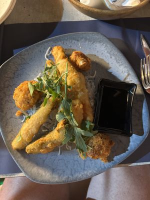 Crispy fried vegetables   at Hippocampus in Protaras