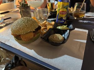 Falafel burger  at Hippocampus in Protaras