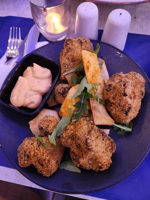 Cauliflower spicy bites at Hippocampus in Protaras