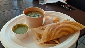 Stuffed mini dosa - rice flour pancake  at Twin Flames in Ellenbrook