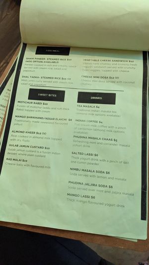 Menu  at Twin Flames in Ellenbrook